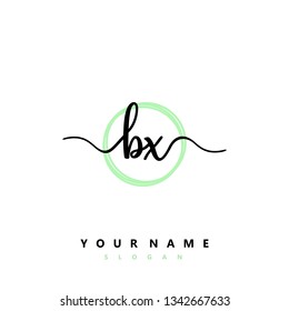 Initial BX handwriting logo