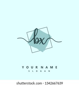 Initial BX handwriting logo