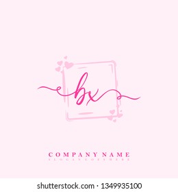 Initial BX handwriting logo