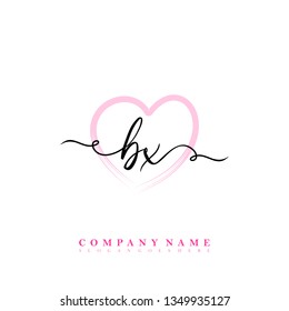 Initial BX handwriting logo
