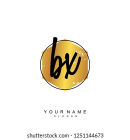 Initial BX handwriting logo vector