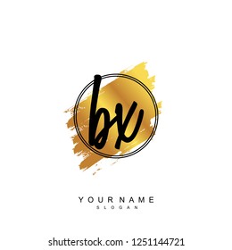 Initial BX handwriting logo vector