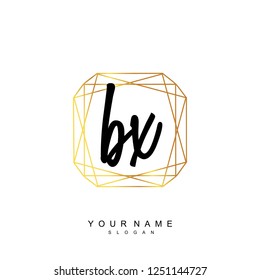 Initial BX handwriting logo vector