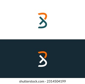 Diseño moderno con logotipo de letras B, BX inicial, XB