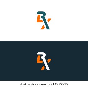 Diseño moderno del logotipo de la carta XB inicial