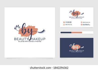 Initial BY Feminine logo collections and business card template Premium Vector
