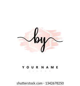 Initial BY handwriting logo