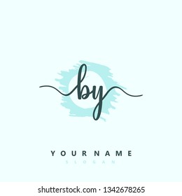 Initial BY handwriting logo