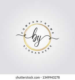Initial BY handwriting logo