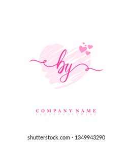 Initial BY handwriting logo