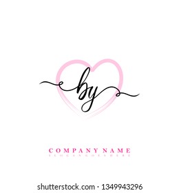 Initial BY handwriting logo