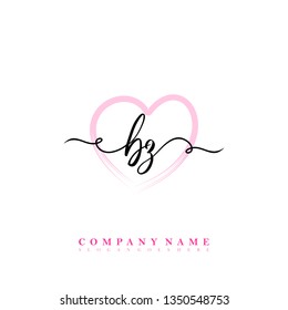 Initial BZ handwriting logo