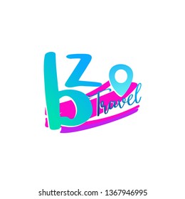 Initial BZ Trip and Travel Agency Logo Template. Trip Logo.