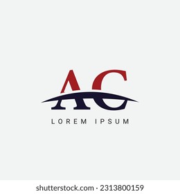 Initial A C, AC Letter Logo design vector template, Graphic Symbol for Corporate Business Identity