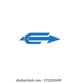 Initial C arrow logo design template
