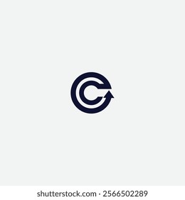 initial C Arrow Logo. letter C with arrow combination. usable for finance, logistic and company logos, vector illustration
