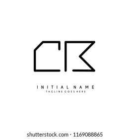 Initial C B minimalist modern logo identity vector