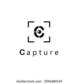 Initial C capture Logo, camera logo simple design inspiration