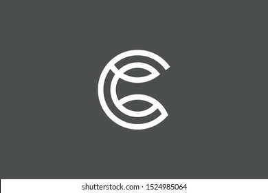 Initial C CC Flat Letter Logo Design Vector Template. Monogram and Creative Alphabet C CC Letter icon Illustration.