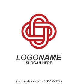 Initial C D P logo design vector