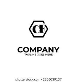 Diseño inicial de logotipo con letras C y F