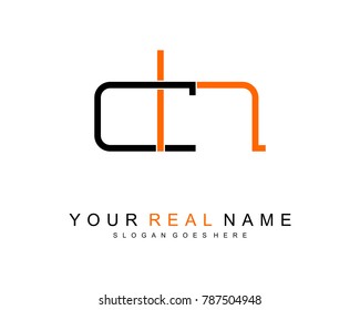 Initial C & H minimalist logo template vector