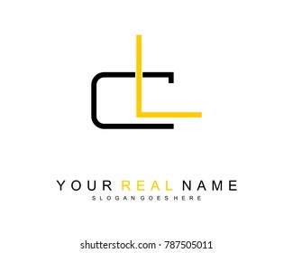 Initial C & L minimalist logo template vector