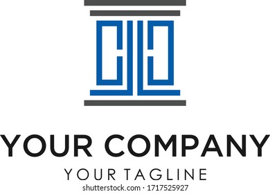 logotipo inicial de un bufete de abogados