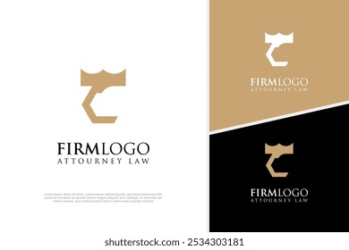 Initial C Lawyer logo design, Justice legal badge Law firm logo design template