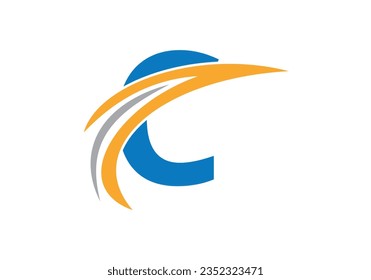 Diseño De Logotipo De Letra C Inicial En Formato Vector. Logotipo Para Identidad De Empresa Y Empresa