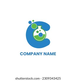 Initial C Letter Lab Company Logo Design