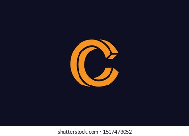 Initial C Letter Logo Design Vector Template. Monogram and Creative Alphabet CC Letters icon Illustration.