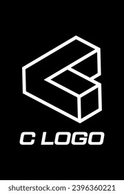 initial C line idea vector logo design