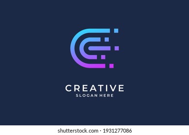 Initial C Logo Design Technology