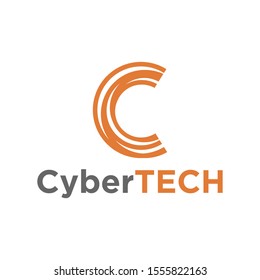 Initial C logo mosaic design minimal clean and simple technology business logo