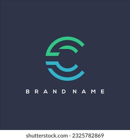 initial C logo. Vector alphabet C