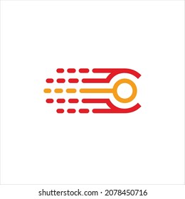 initial c logo vector template fast