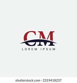 Initial C M, CM Letter Logo design vector template, Graphic Symbol for Corporate Business Identity