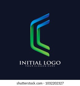 Initial C Modern Logo Icon