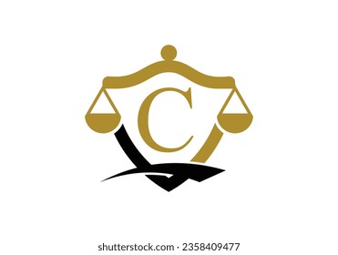  Initial C monogram alphabet with law scale sign symbol.
Law Attorney, Legal, Lawyer Service, Law Office, Scale, Logo Template