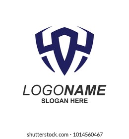 Initial C I P with the concept of shield logo design vector illustration