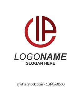 Initial C I P with the concept of shield logo design vector illustration