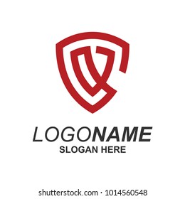 Initial C I P with the concept of shield logo design vector illustration