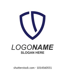 Initial C I P with the concept of shield logo design vector illustration