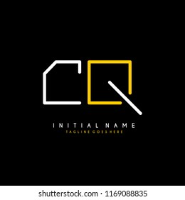 Initial C Q minimalist modern logo identity vector