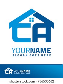 Initial C & A real estate logo template vector