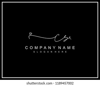Initial C S handwriting logo template vector