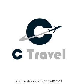 Initial C Travel Logo Design