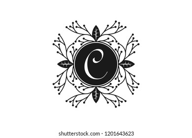 initial C wedding boutique logo