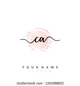 Initial CA handwriting logo